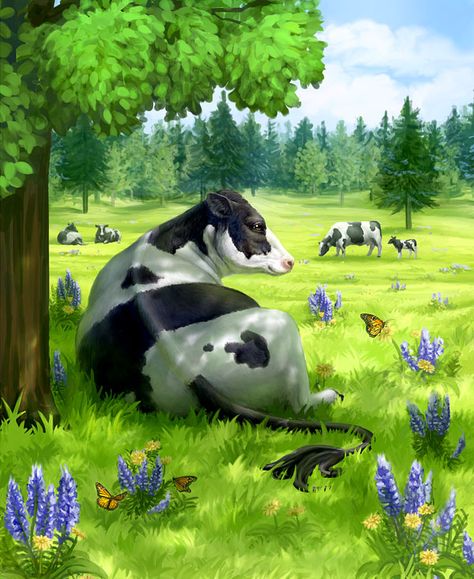 Rock Ridge Dairy milk label illustration by T-Tiger.deviantart.com Dairy Cow Art, Milk Label, Cows In A Field, Celebrate Each New Day, Cow Paintings On Canvas, Label Illustration, Cow Illustration, Farm Pictures, Happy Cow