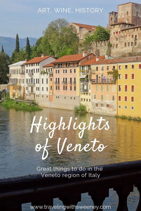 Art, wine, history and more highlights that can be found in the Veneto region of northern Italy. Five great side trips that we enjoyed while staying in the romantic town of Asolo. #Italy #travel #veneto #wine #art