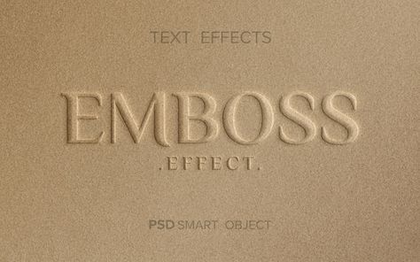 Embossed Text, Text Effect, Text Effects, Emboss, Graphic Resources, Typography