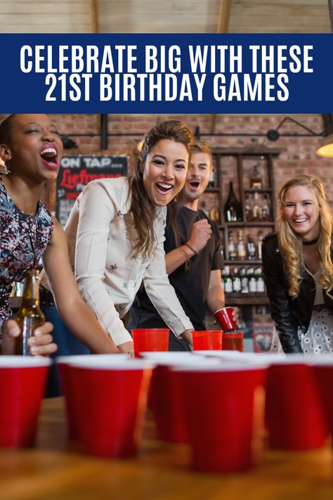 21st Birthday Games For Your Wild Crew In 2023 - Fun Party Pop 21st Birthday Games, 21st Birthday Party Games, Family Reunion Shirts Designs, Birthday Games For Adults, Pool Party Games, Mystery Dinner Party, Home Party Games, 21st Birthday Party, House Parties