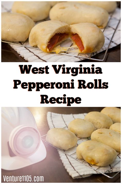 Easy West Virginia Pepperoni Rolls recipe - uses a bread maker. #easymeals #lunch #WestVirginia Dough For Pepperoni Rolls, Wv Pepperoni Rolls Recipe, Pepperoni Balls, West Virginia Pepperoni Rolls Recipe, West Virginia Pepperoni Rolls, Easy Pepperoni Rolls, Homemade Pepperoni Rolls, Childhood Recipes, Pepperoni Rolls Recipe