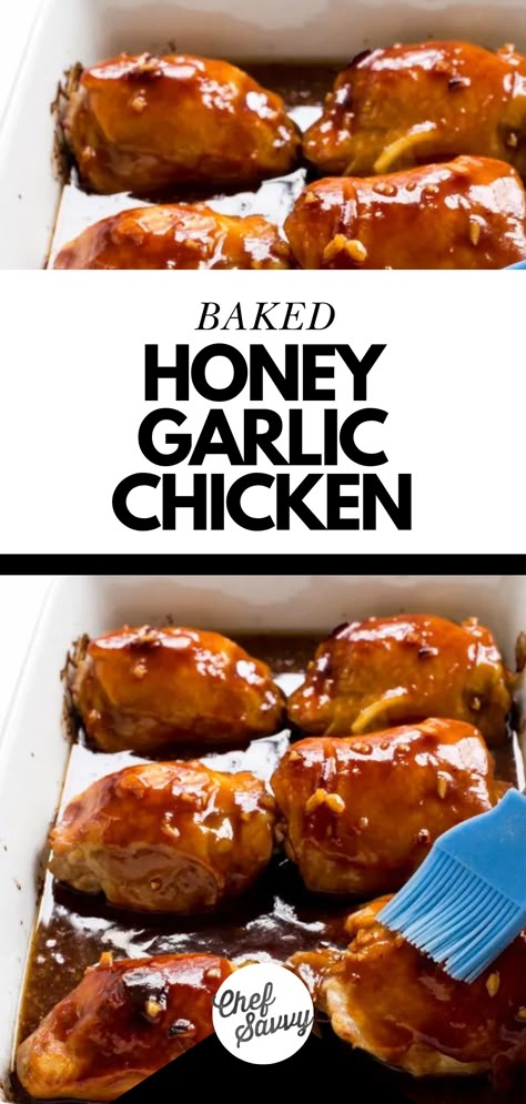 Honey Garlic Chicken Baked Easy, Easy Bone In Skin On Chicken Thigh Recipes, Honey Chicken Recipe Easy Baked, Honey Garlic Chicken Thighs Oven, Honey Garlic Chicken Oven, Bone In Chicken Thigh Recipes Oven Baked, Skin On Bone In Chicken Thigh Recipes Oven, Baked Chicken Thigh Recipes Oven, Chicken Thighs Bone In Skin On