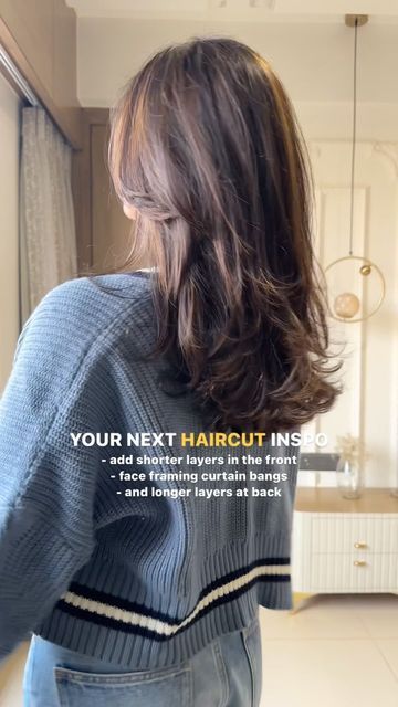 New Trendy Haircut For Women, 90s Hair Cuts Medium Long, Layers Round Face Long, Round Shaped Face Haircuts, Healthy Hair Haircut, Thick Brunette Hair Cuts, Medium Length Haircuts For Oval Faces, Haircuts For Round Oval Face Shape, Mid Hair Layered Haircuts