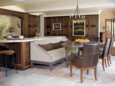 Kitchen And Dining Room, Dream Kitchens, Kitchen Family Rooms, Family Kitchen, Family Room Design, Eat In Kitchen, In Kitchen, Kitchen Designs, Banquette