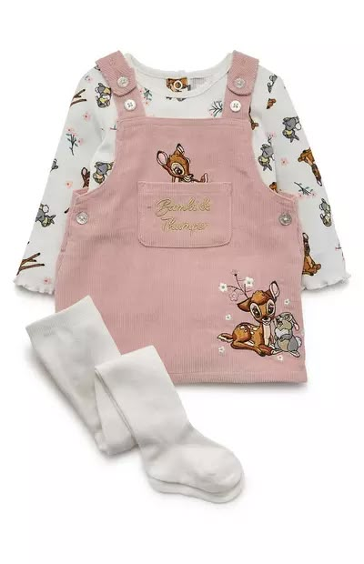 Baby Girl Disney Bambi Corduroy Pinafore 3 Piece Set Kids Pajamas Girls, Corduroy Pinafore, Disney Baby Clothes, Newborn Baby Clothes, Newborn Clothes, Baby Basics, Baby Outfits Newborn