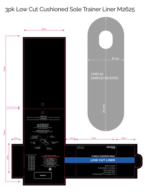 Sock Packaging, Dunnes Stores, Socks Packaging, Packaging Template, Cad Design, Packaging Design, Mockup, Origami, Socks