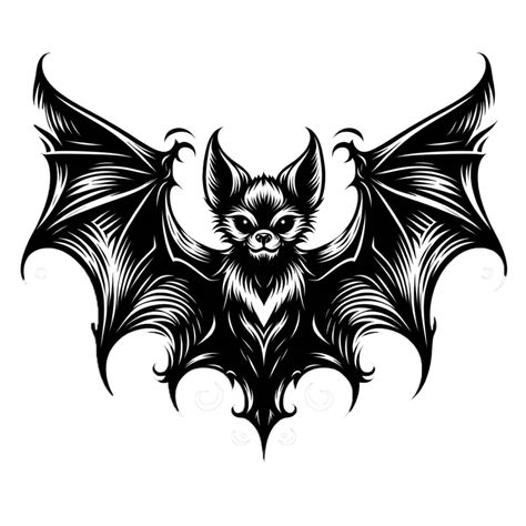 Vampire Bat Sketch, Bat Line Art, Bat Tattoo Stencil, Gothic Bat Tattoo, Bat Tattoo Design, Bat Sketch, Bat Illustration, Bats Tattoo Design, Bat Cat