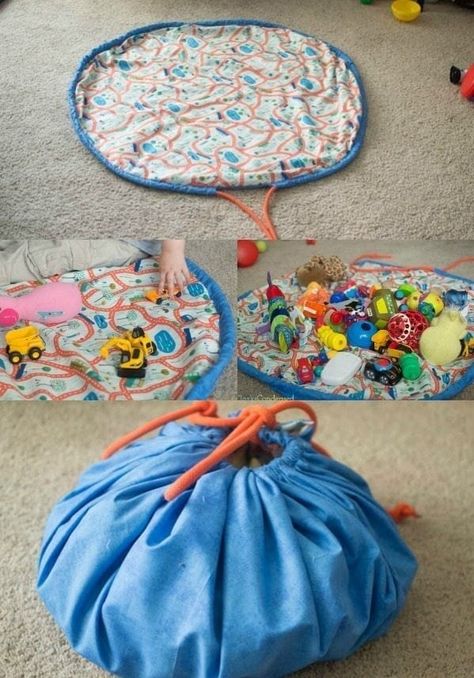 DIY Toy/Lego Bag and Playmat Diy Swoop Bag, Diy Lego Bag, Sewing Backpack, Lego Bag, Diy Gifts To Make, Baby Toys Diy, Baby Boy Toys, Smart Toys, Diy Bebe