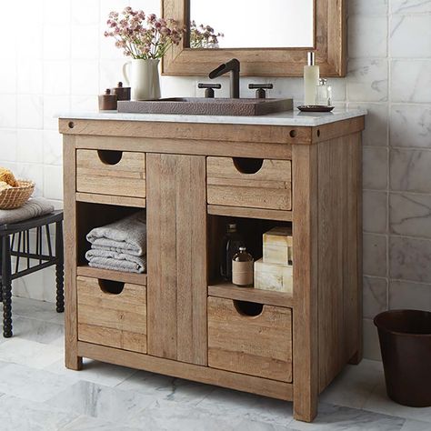 Chardonnay-Wood-Vanity-Base-VNW361 Luxury Bathroom Vanities, 36 Inch Bathroom Vanity, Oak Bathroom Vanity, Bathroom Storage Units, 36" Vanity, Oak Bathroom, Bathroom Vanity Base, Reclaimed Oak, Vanity Base