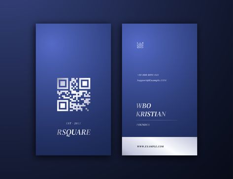 Blue Business Card Design, Vertical Business Card Design, Vertical Business Card, Visit Card, Blue Business Card, Vertical Business Cards, Premium Business Cards, Creative Advertising Design, Church Stage Design