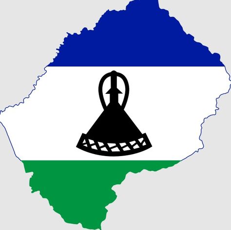 Lesotho Map, Lesotho Travel, African Countries Map, Architecture Cake, Lesotho Flag, Ethiopian Food, African Flag, T Shirt Logo Design, Map Outline