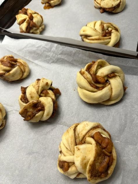 Sourdough Discard Cinnamon Apple Knots - The Sprouting Homestead Apple Cinnamon Sourdough Discard Scones, Sourdough Discard Apple Turnovers, Brown Butter Sourdough Discard Cinnamon Knots, Apple Sourdough Cinnamon Rolls, Apple Cinnamon Sourdough Discard Muffins, Sourdough Discard Cinnamon Twists, Apple Butter Sourdough, Sourdough Apple Strudel, Sourdough Apple Turnovers