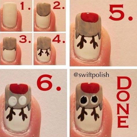 Nail Christmas, Christmas Nail Polish, Nailart Tutorial, Nail Art Noel, Nail Pinterest, Xmas Nail Art, Nail Art Pictures, Pinterest Video, Cute Christmas Nails