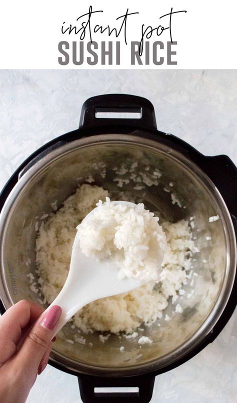 Want to use your Instant Pot to make sushi rice? Here's how to do it! Instant Pot Sushi Rice, Make Sushi Rice, Sushi Recipes Homemade, Make Sushi, Vegan Instant Pot Recipes, Homemade Sushi, How To Make Sushi, Sushi Recipes, Easy Instant Pot Recipes