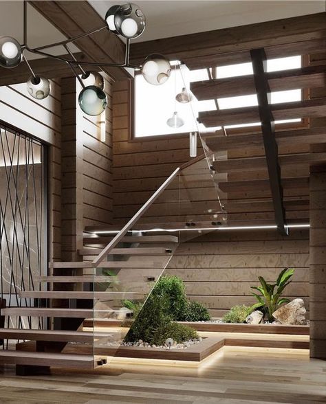 House Hall Design, تحت الدرج, Staircase Interior Design, Staircase Design Modern, Garden Decoration Ideas, Escalier Design, Under The Stairs, Stairway Design, Stairs Design Modern