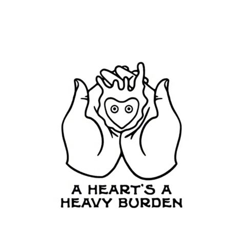 Howls Moving Castle Tattoo A Hearts A Heavy Burden, Howls Heart Tattoo, Heavy Heart Tattoo, Homebody Tattoo, A Hearts A Heavy Burden Tattoo, Burden Tattoo, Howl's Moving Castle Tattoo, Button Tree Art, Pretty Lines