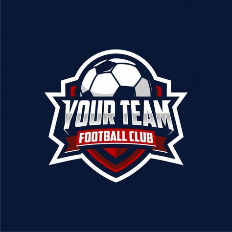 Football club logo Premium Vector | Free Vector #Freepik #freevector #logo #sport #football #soccer Football Club Logo, Football Tattoo, Football Logo Design, Logo Basketball, Team Badge, Soccer Logo, Football Team Logos, Club Logo, Online Logo