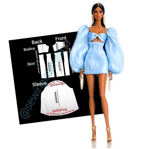 Fairytale dress - Sewing Lab Milano Asymmetric Jumpsuit, Sleeveless Pencil Dress, Blouse Sewing, Trendy Dresses Summer, Barbie Clothes Patterns, Basic Skirt, Draped Blouse, Shirting Fabric, Barbie Patterns