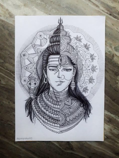 Mahadev Shiva, Easy Mandala Drawing, Boho Art Drawings, Pencil Sketch Images, Mandala Art Therapy, Art Painting Tools, Pen Art Drawings, Art Drawings Sketches Pencil, Sketch Ideas