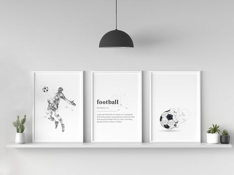 Student Room Decor, Poster Football, Art Football, Son Bedroom, Football Wall Art, Student Room, Bathroom Posters, Football Wall