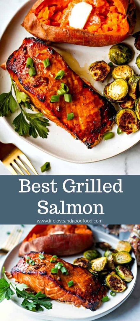 Best Grilled Salmon Best Grilled Salmon, Grilling Salmon, Best Grilled Salmon Recipe, Grilled Fish Recipes, Salmon Marinade, Grilled Salmon Recipes, Garlic Butter Salmon, Grilled Seafood, Grilled Salmon