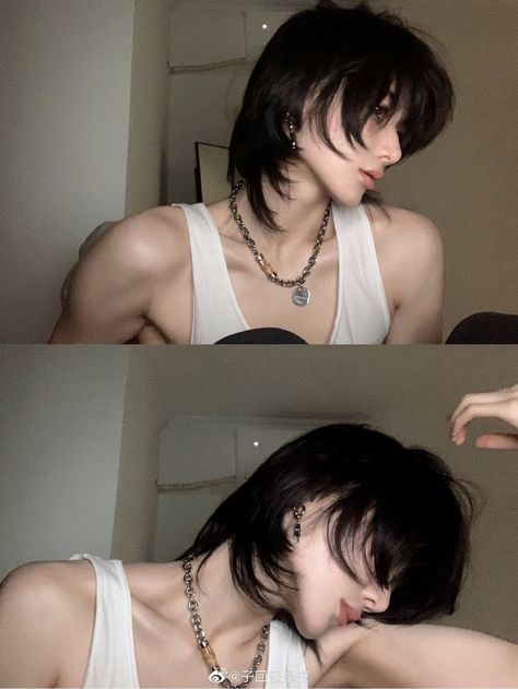 Guy Pfps For Discord Anime, Boy Hair Drawing Reference, Masc Long Hair, Masc Hairstyles, Masc Women, Hair Inspiration Short, Body Reference Poses, Human Poses Reference, Aesthetic People