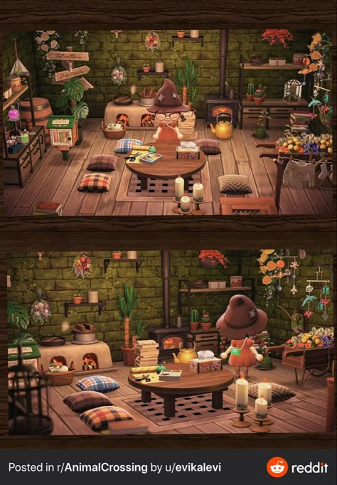 Acnh Witchcore, Acnh Witchy, Acnh Cottage Core, Animal Crossing Island Design, Acnh Halloween, Cottagecore Animal Crossing, Animal Crossing House, Animal Crossing Tips, Acnh Interior