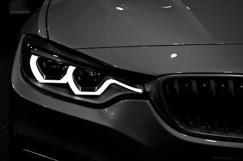 black Car Headlights Design, Headlight Design, Bavarian Motor Works, Car Head, Bmw 4 Series, Bmw 4, Car Headlight, Inspiration Photo, Car Images