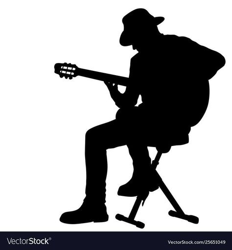 Guitar Silhouette Art, Musician Silhouette, Guitar Silhouette, Music Silhouette, Bubble Drawing, Art Shed, Silhouette People, Music Drawings, Youtube Channel Art