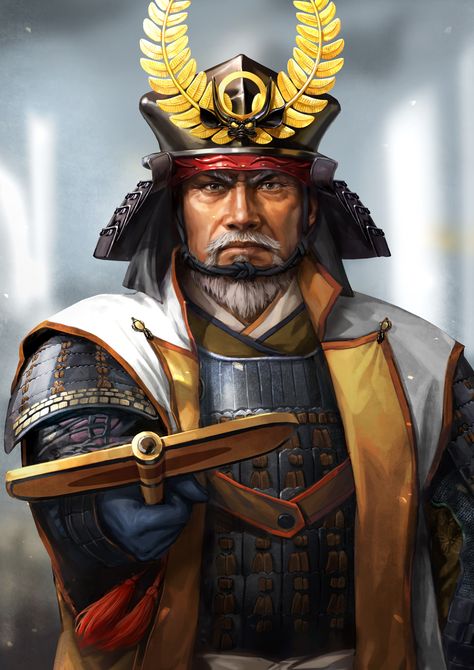 Ieyasu Tokugawa (Old) Nobunaga's Ambition, Sengoku Jidai, Tokugawa Ieyasu, Sengoku Basara, Samurai Artwork, Japanese Warrior, Japanese History, Samurai Art, Japanese Characters