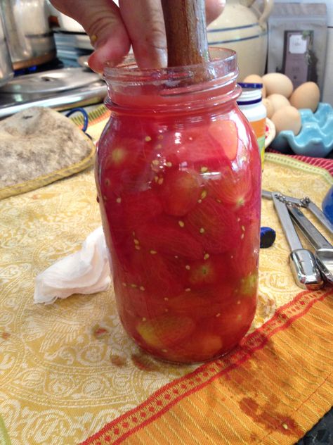 Canning juliet tomatoes from Springdale Farm Canning Tomatoes Juice, Canning Whole Roma Tomatoes, Canning Petite Diced Tomatoes, Waterbath Canning Stewed Tomatoes, Open Kettle Canning Tomatoes, Produce Recipes, Canning Pickles, Canning Vegetables, Tomato Season