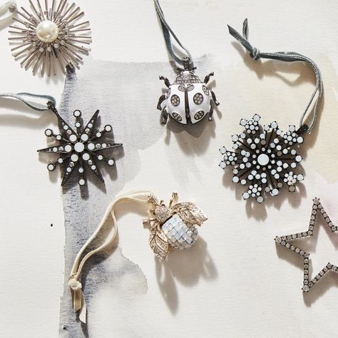 Decorate year round or for the holidays with our hanging jeweled ornaments. Perfect for personalizing your Christmas tree or to gift. Shop our collection. Joanna Buchanan, Jewel Ornaments, Dark Metal, Coloured Glass, Glass Gems, Opal Color, Snowflake Ornaments, Green Rose, Grey Velvet