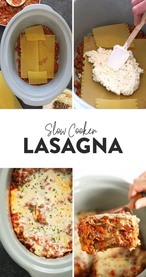 Make tonight Italian night with this amazing crockpot lasagna! This lasagna is made with a flavorful meat sauce, a delicious cheese mixture, and is super easy to make. Make it for the family tonight or meal prep it for the week! Crockpot Lasagne, Crock Pot Lasagna, Lasagna Easy, Crock Pot Lasagna Recipe, Fit Foodie Finds, Crockpot Lasagna, Slow Cooker Lasagna, Lasagna Ingredients, Italian Night