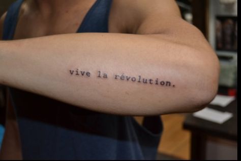 Viva La Revolution Tattoo, French Revolution Tattoo, Anti Capitalism Tattoo, Capitalism Tattoo, Communist Tattoo Ideas, Anti Government Tattoo, Revolution Tattoo Ideas, Antifascist Tattoo, Socialist Tattoo