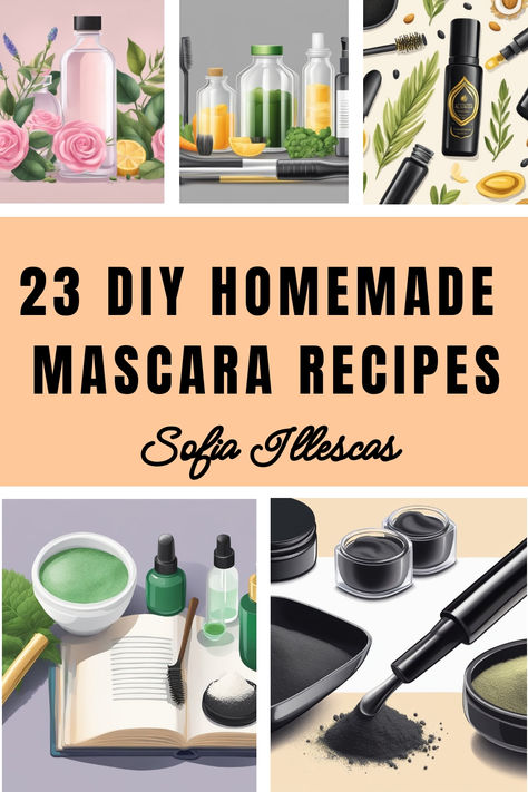 23 DIY Homemade Mascara Recipes Natural Mascara Diy, Natural Mascara Look, Diy Mascara Recipes, Mascara Recipe, Mascara Diy, Eyeshadow Recipe, Essential Makeup Products, Makeup For Photography, Homemade Mascara