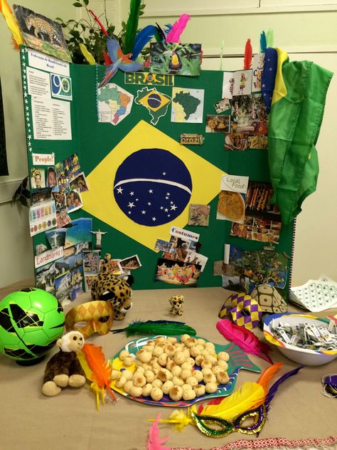 6a00d834519a1069e201b7c7538d4a970b-800wi (650×867) Culture Day At School Ideas, Rainforest Project, Presentation Ideas For School, Brazil Culture, Geography For Kids, Creative School Project Ideas, Dramatic Play Preschool, English Projects, World Thinking Day