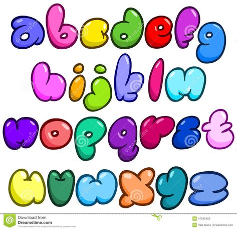 Balloon Alphabet, Comic Bubble, Pretty Fonts, Graffiti Alphabet, Owls Drawing, Hand Lettering Alphabet, Letter Form, Creative Lettering, Doodle Lettering