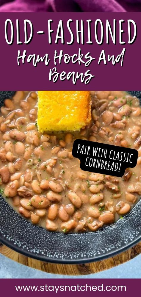 Navy Bean And Ham Hock Soup, Ham Hawks And Beans, Beans Ham Hock Crock Pot, Smoked Ham Hocks And Beans, Navy Beans And Ham Hocks Recipe, Hammock And Beans, White Beans And Ham Hocks, Ham Hawk And Beans, Ham Hock And Beans Instant Pot