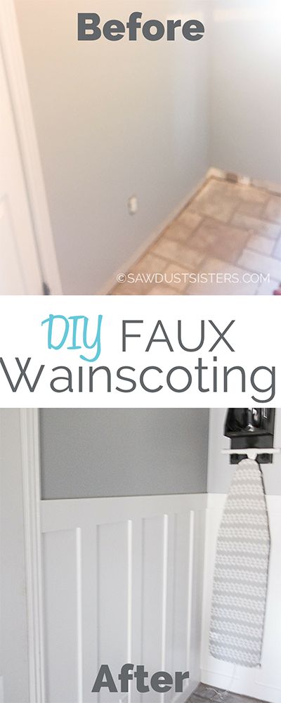 Wainscoting Panels: Getting the look without breaking the bank - Sawdust Sisters Faux Wainscoting, Wainscoting Wall, Diy Kitchen Projects, Diy Wainscoting, Dress Room, Kitchen Remodel Cost, Renovation Budget, Wainscoting Panels, Small Remodel