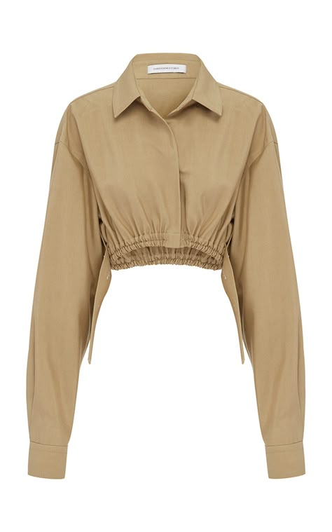 Ruched Shirt, Australia Fashion, Christopher Esber, Cropped Shirt, 가을 패션, Poplin Shirt, Crop Shirt, Global Fashion, Cropped Top