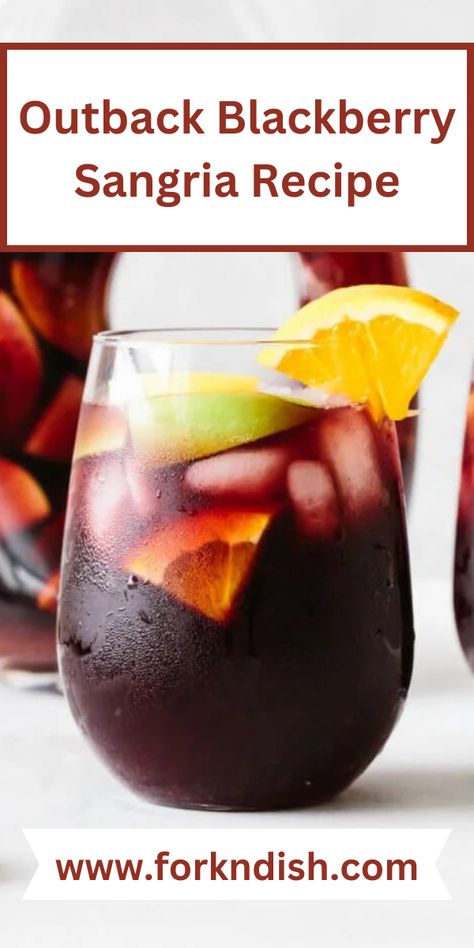 Looking for a tasty drink for your next gathering? Try Outback Blackberry Sangria Recipe! It's a fruity, crowd-pleasing drink that everyone will love. Blackberry Punch Alcohol, Olive Garden Berry Sangria Recipe, Black Magic Sangria Recipe, Simple Sangria Recipe, Black Magic Sangria, Blackberry Sangria Recipe, Blackberry Margarita Pitcher, Outback Blackberry Sangria Recipe, Sangria Party