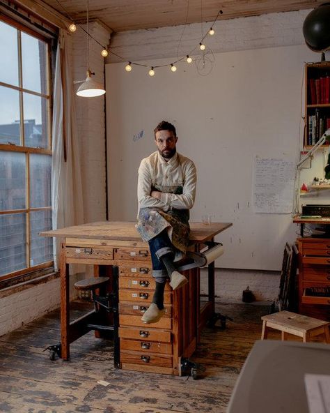 Oliver Jeffers, Map Making, Studio Visit, Ideal World, Art Event, Photo Essay, Studio Space, Book Making, Home Studio