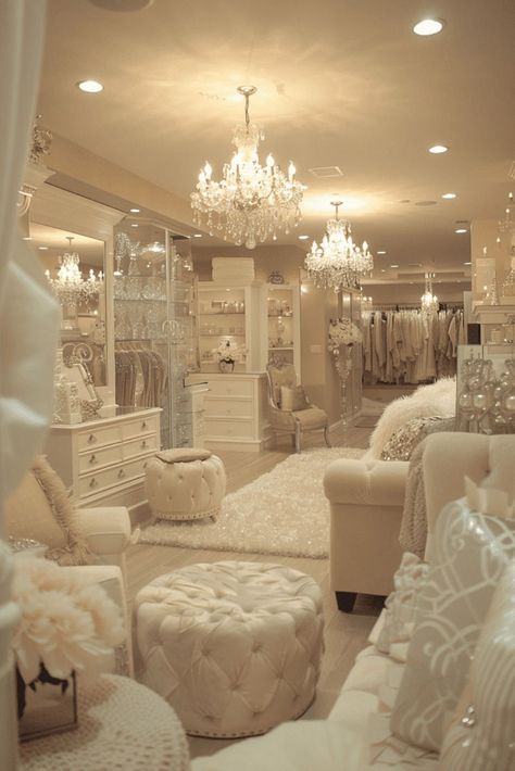 Walk In Closet With Chandelier, Mansion Dressing Room, Princess Walk In Closet, Huge Closet Aesthetic, Massive Walk In Closet, At Home Dressing Room, Huge Walk In Closet Luxury, Luxury Dressing Room Beautiful Closets, Dream Closet Design Luxury