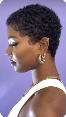 Nymcfly Haircut, Nymcfly Short Hair, Ny Mcfly, Tapered Twa Hairstyles, Tapered Cut Natural Hair, Natural Pixie Cut, Twa Haircuts, Big Chop Natural Hair, Natural Haircuts