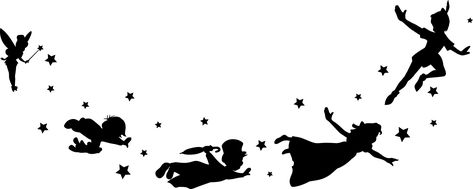 Peter Pan Flying, Peter Pan Shadow, Peter Pan Hat, Peter Pan Silhouette, Peter Pan Tattoo, Peter Pan Art, Peter And Wendy, Flowers Svg, Silhouette Clip Art