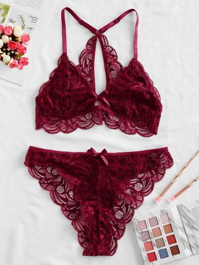 Lingerie Quotes, Christmas Lingerie, Bridal Attire, Lace Bra Set, Backless Bra, Red Bra, Sleep Wear, Mini Robes, Lingerie Outfits