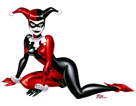 Harley Quinn by Bruce Timm Bruce Timm Harley Quinn, Harley Quinn Drawing, Batman Comic Books, Harley Quinn Artwork, Gotham Girls, Harley Quinn Comic, Western Comics, Superhero Batman, Bruce Timm