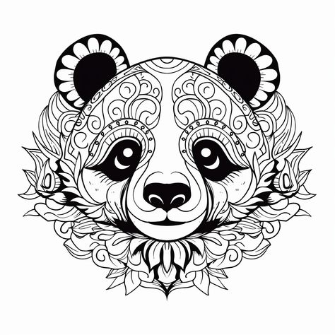 illustration of Panda-inspired mandala coloring page Panda Mandala, Panda Coloring Pages, Bulldog Tattoo, Coloring Page For Adults, Love Coloring Pages, Relaxing Time, Safari Adventure, Color Images, Color Pencils