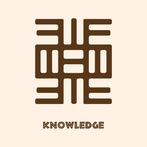 Do you know the meanings of Adinkra symbols? "He who does not know can know from learning" symbolizes knowledge, lifelong education and a continued quest for knowledge. African Adinkra Symbols, African Symbols Art, Symbols Of Knowledge, Yoruba Symbols And Meanings, Knowledge Tattoo Symbols, African Words And Meanings, Andikra Symbol, Nigerian Symbols, Adinkra Symbols Meaning