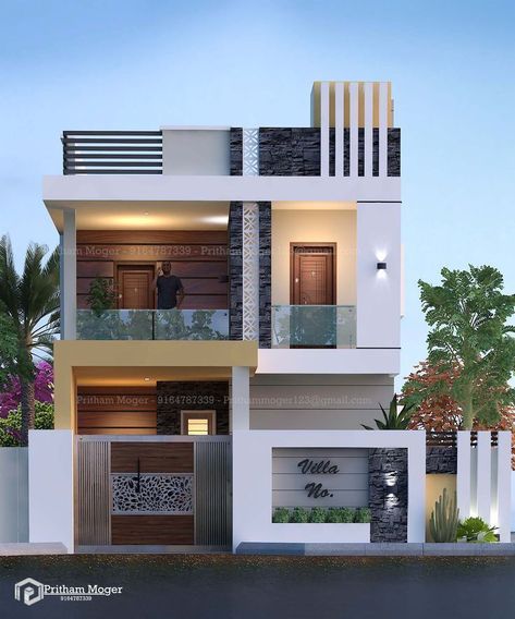 LATEST HOUSE FRONT ELEVATION DESIGNS IDEAS || HOME FRONT WALL DESIGNS || HOUSE EXTERIOR DESIGNS https://youtu.be/ouP_k2jvH-w Modern House Outer Design, Home Front Design, Home Front Elevation, House Front Elevation, Compound Wall Design, Front Wall Design, House Outer Design, Small House Elevation, Small House Front Design